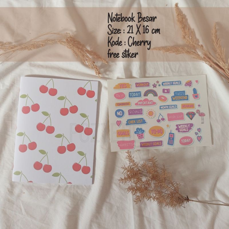 

NOTEBOOK AESTHETIC BESAR DAN KECIL GRATIS STICKER | POLOSAN | JOURNAL AESTHETIC
