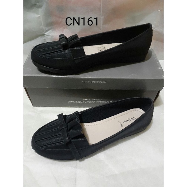 Sepatu Flat Styves Perempuan / Sepatu Flatshoes Wanita / Sepatu Kerja Branded Hitam 37