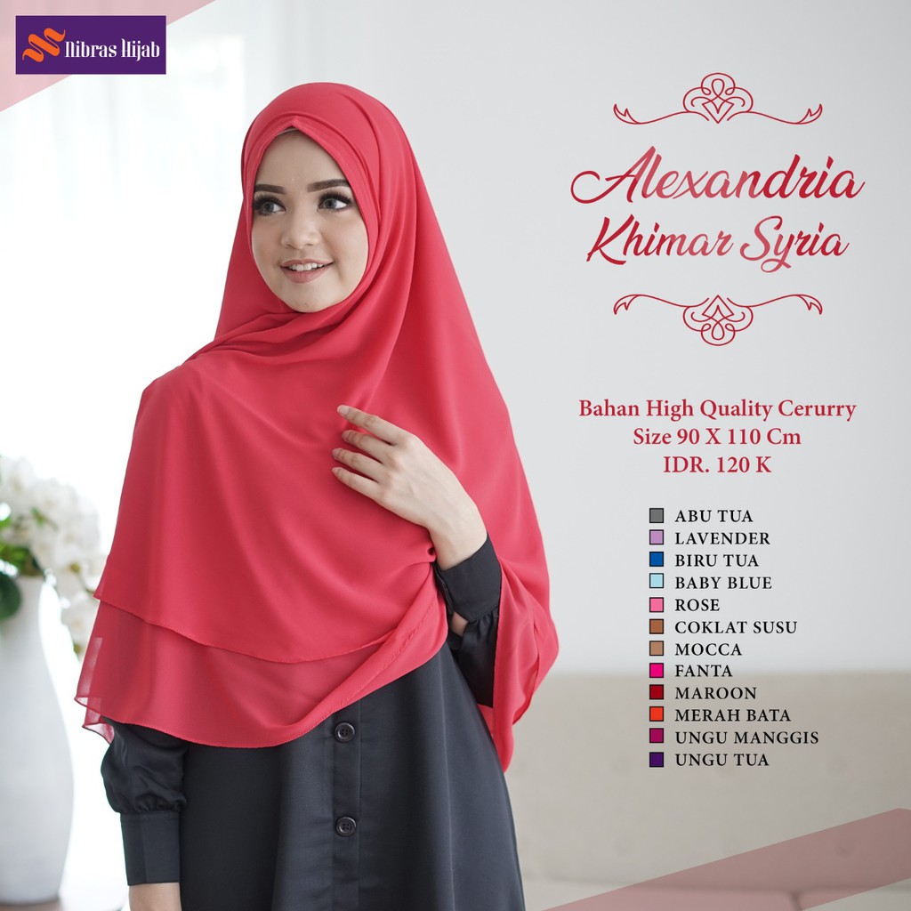 NIBRAS HIJAB ALEXANDRIA KHIMAR SYRIA HIJABERS KERUDUNG SYARI