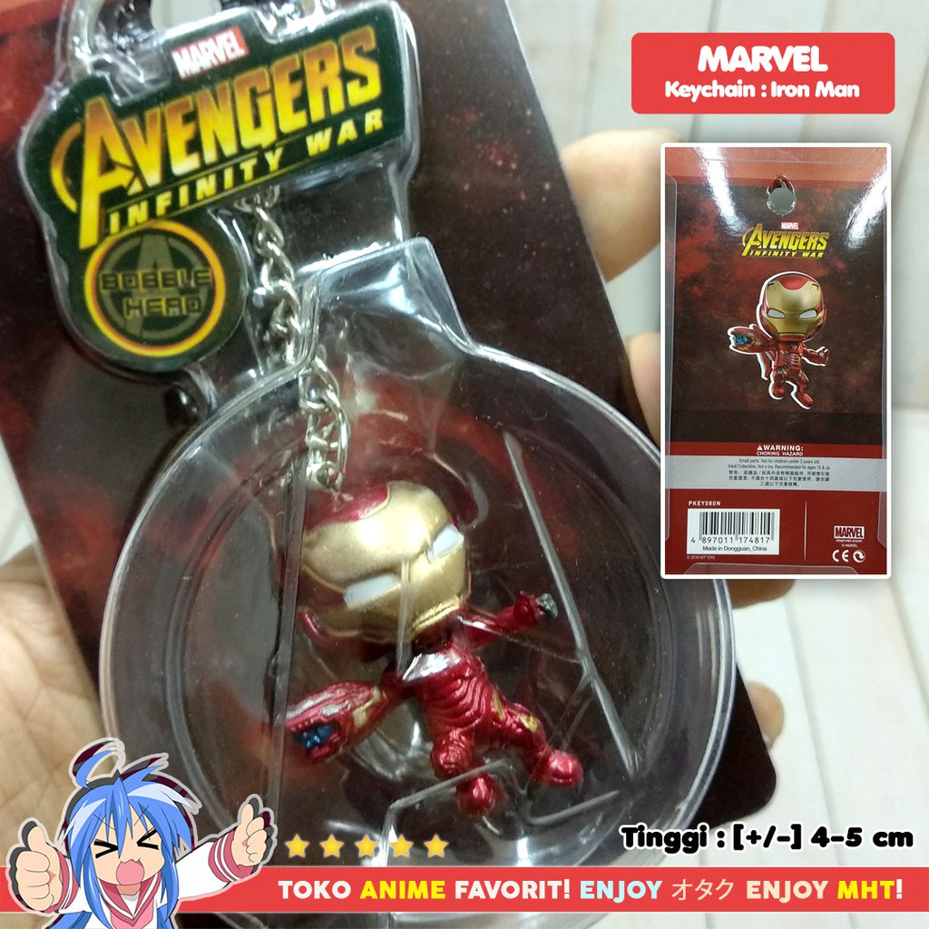 Gantungan Kunci Figure Marvel Avengers Iron Man Keychain