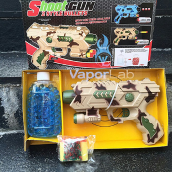 PISTOL 2in1 BULLET NERF GUN PELURU AMMO HYDROGEL BB CRYSTAL JELLY