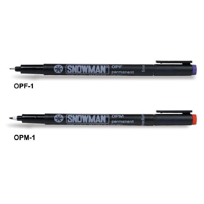 

[SNOWMAN] OHP Marker Lusin - Tinta Pigment Water Based (OPF-1 / OPM-1) (Hitam, Merah, Biru, Hijau)