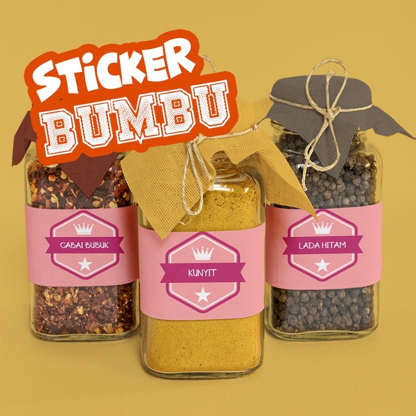 

stiker bumbu dapur | stiker bumbu | stiker garam | sticker 0010