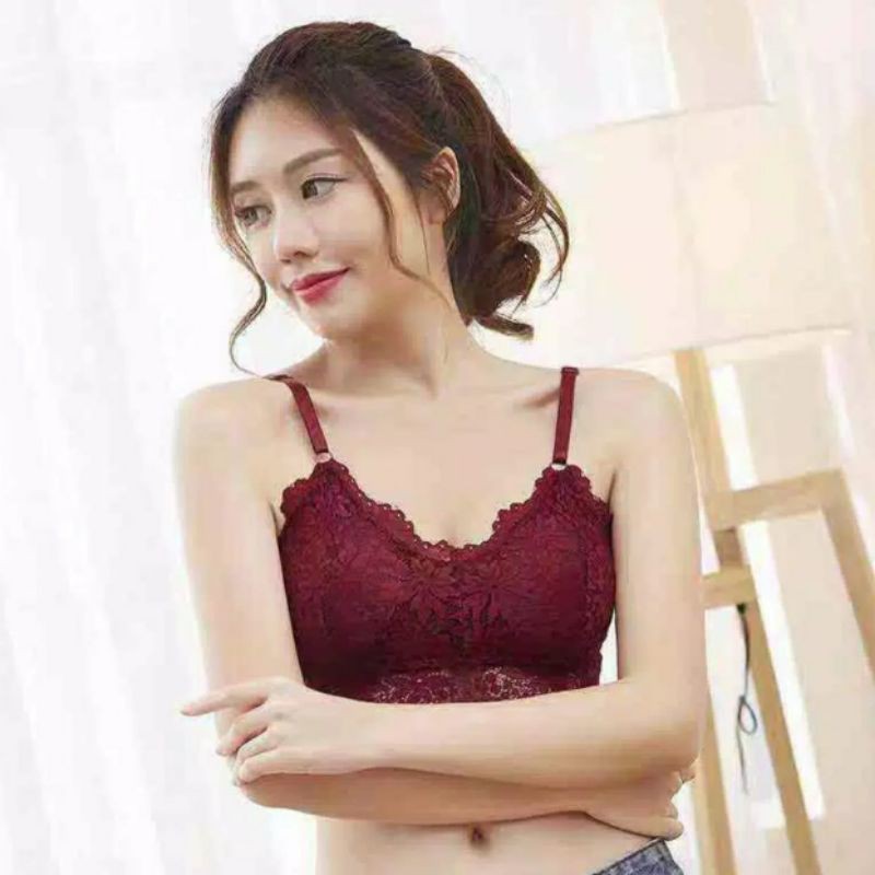 ROSE PUSH UP BRA BUSA BROKAT TANPA KAWAT KEMBEN PAKAIAN DALAM WANITA