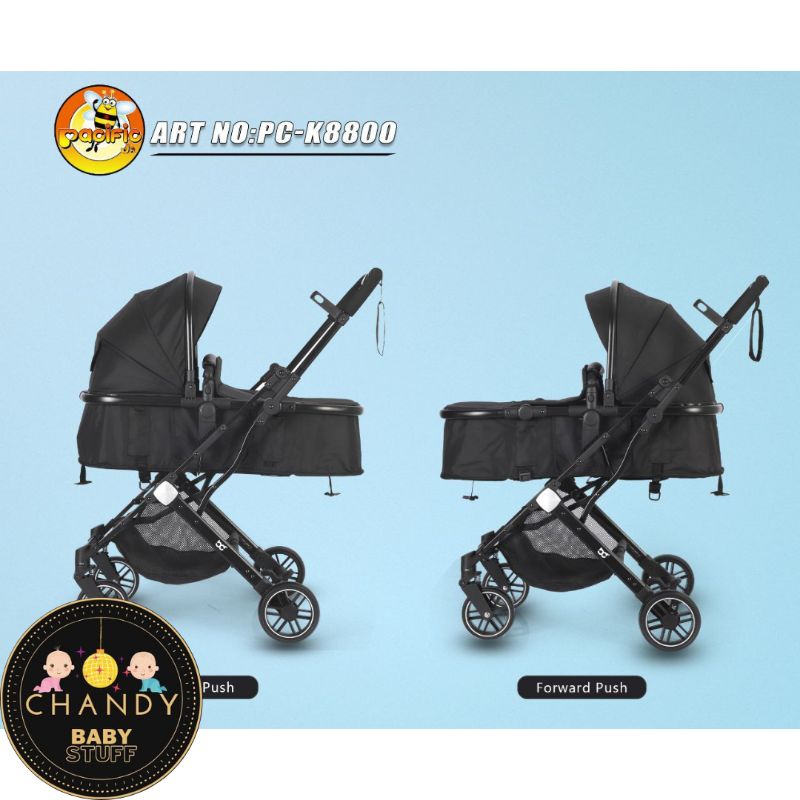 STROLLER BABY KERETA DORONG BAYI PC K8800 PASIFIC (BISA HADAP 2 ARAH)