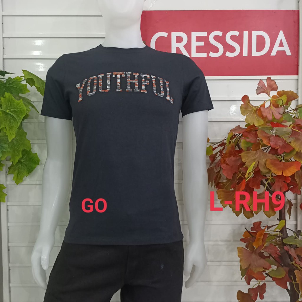 gof L CRESSIDA KAOS (Regular) Pakaian Pria Atasan Kaos Oblong Casual Santai Original Lengan Pendek