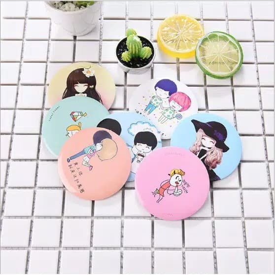 KACA CERMIN SAKU MINI MAKEUP MAKE UP MOTIF LUCU