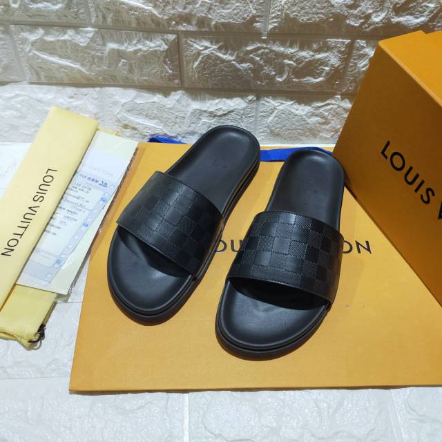 Sandal lv mirror quality lou is vuitton slippers