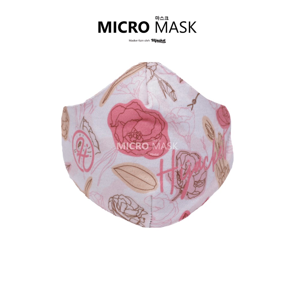 Micro Masker Hijab BLOCK UP TO 70% VIRUS 2 PLY Proteksi Premium fleece & poly-fiber Nyaman Bisa COD-Spectrum Primprose