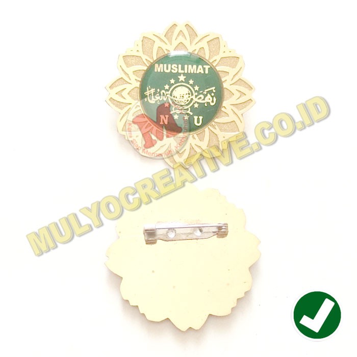 Pin Logo Muslimat NU Bunga