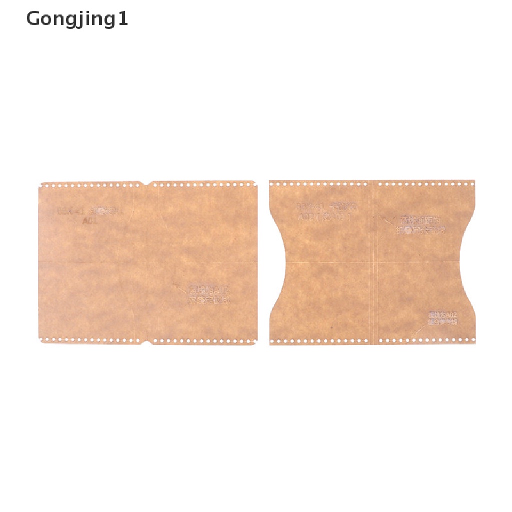 Gongjing1 2pcs / Set Template Akrilik Transparan Untuk Kerajinan Kulit Diy