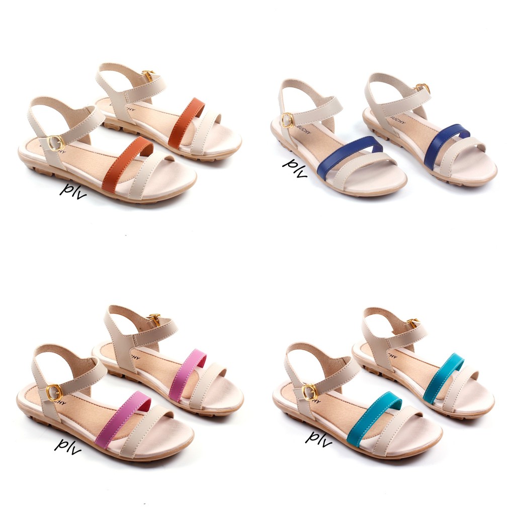 BnG Corner Sandal Tali Wanita AD04 Biru Salem Tan BnG Corner Sandal Tali Wanita AD04 Biru Salem Tan