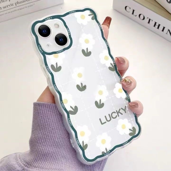 Soft Case Motif Bunga Putih Untuk IPhone 13pro 12promaxSE2 2020 / 11 Pro MAX / 6S / 7 / 8plus / XR