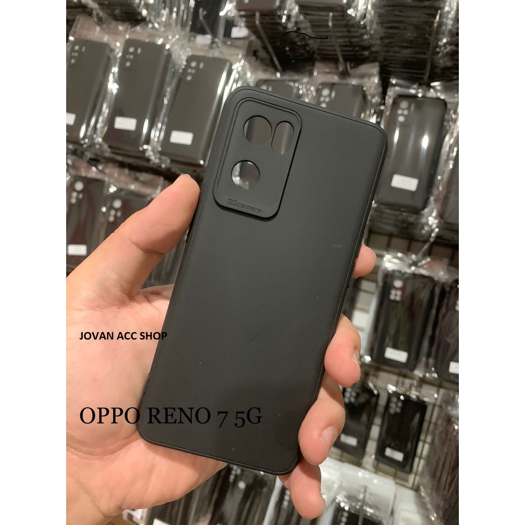 OPPO RENO 8T 4G 8T 5G 8 4G 8 5G 8Z 5G 8 PRO 7 4G 7 5G 7Z 5G CASE BLACK PREMIUM SOFTCASE SILIKON KARET HITAM CASING PROTECT CAMERA COVER PELINDUNG KAMERA  RENO 7 Z 5G