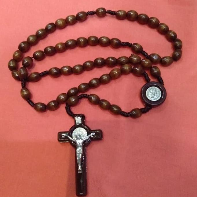 Rosario Kayu Tali Benedictus Import Italy
