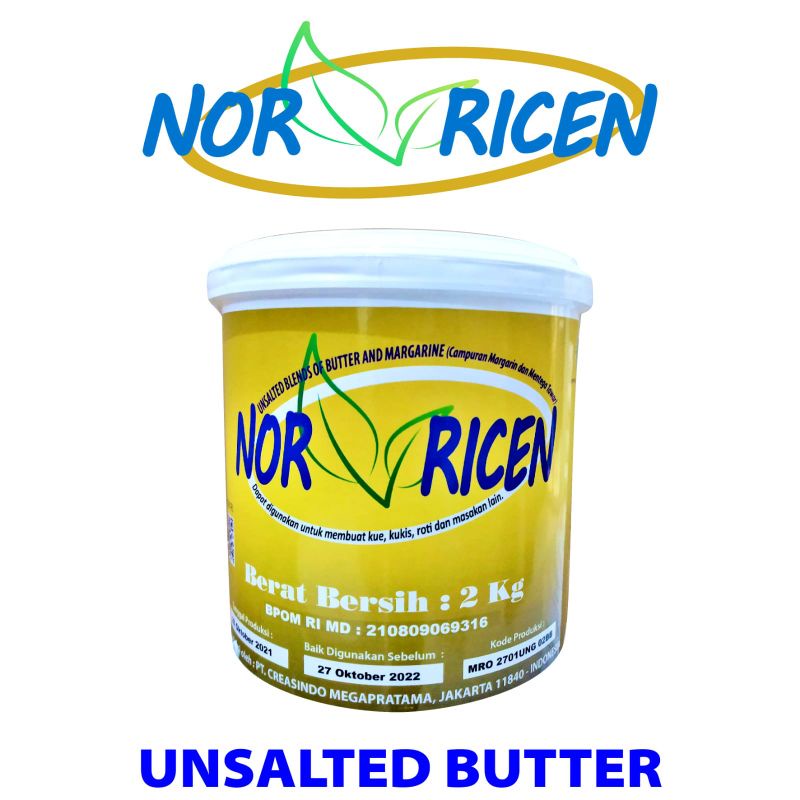

Unsalted Butter Novricen Gold 2Kg