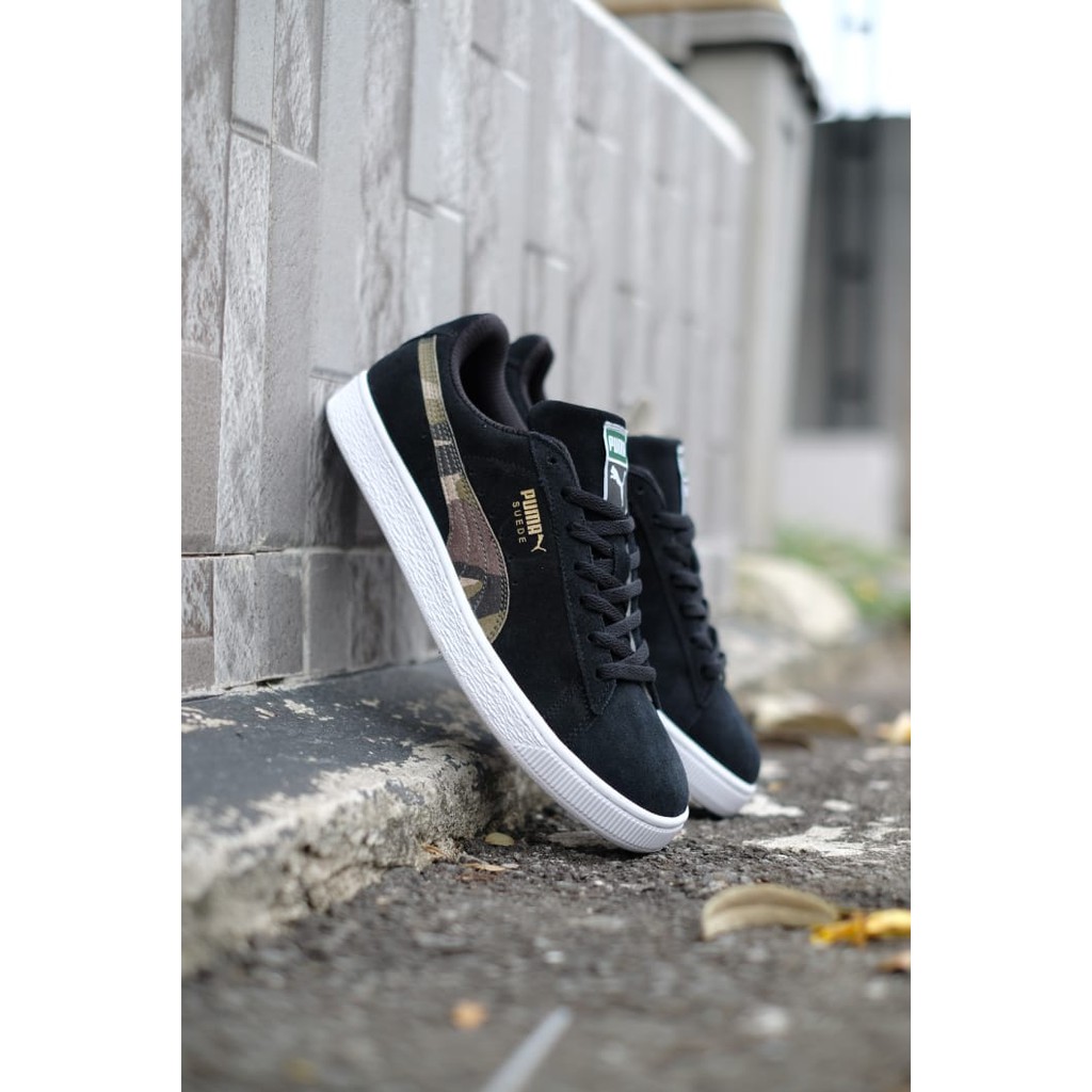 Sepatu Original Puma suede black Army [RESTOCK]