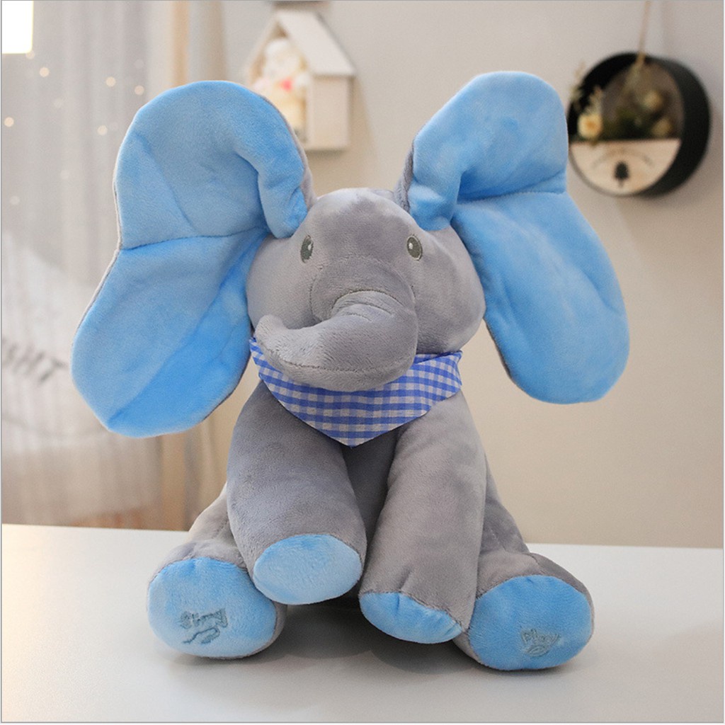 WE Boneka Music Gajah Peek a boo Gajah / Puppy Clap