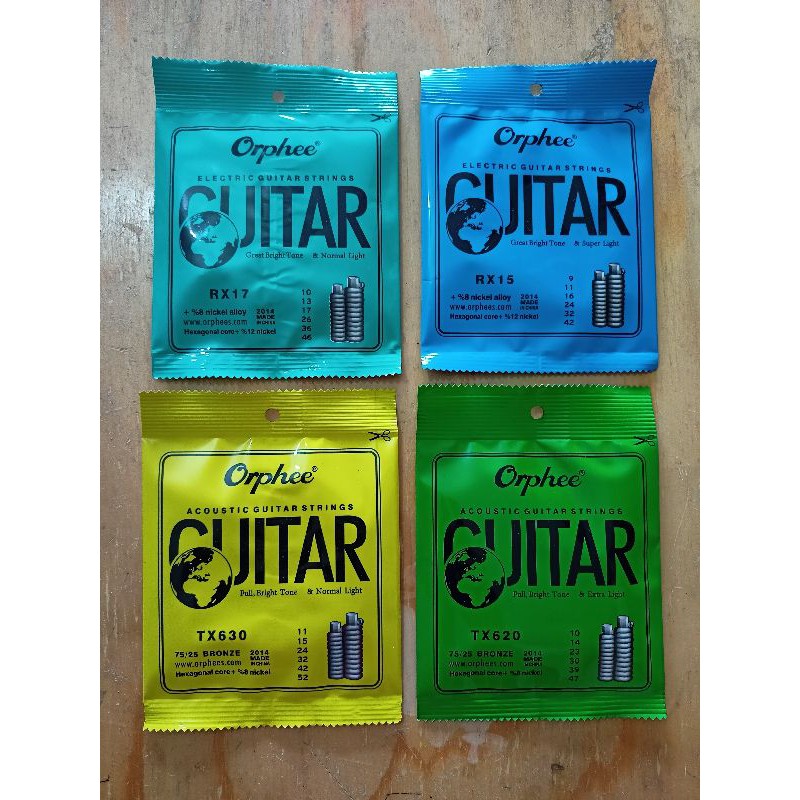 senar gitar/guitar orphee akustik/elektrik