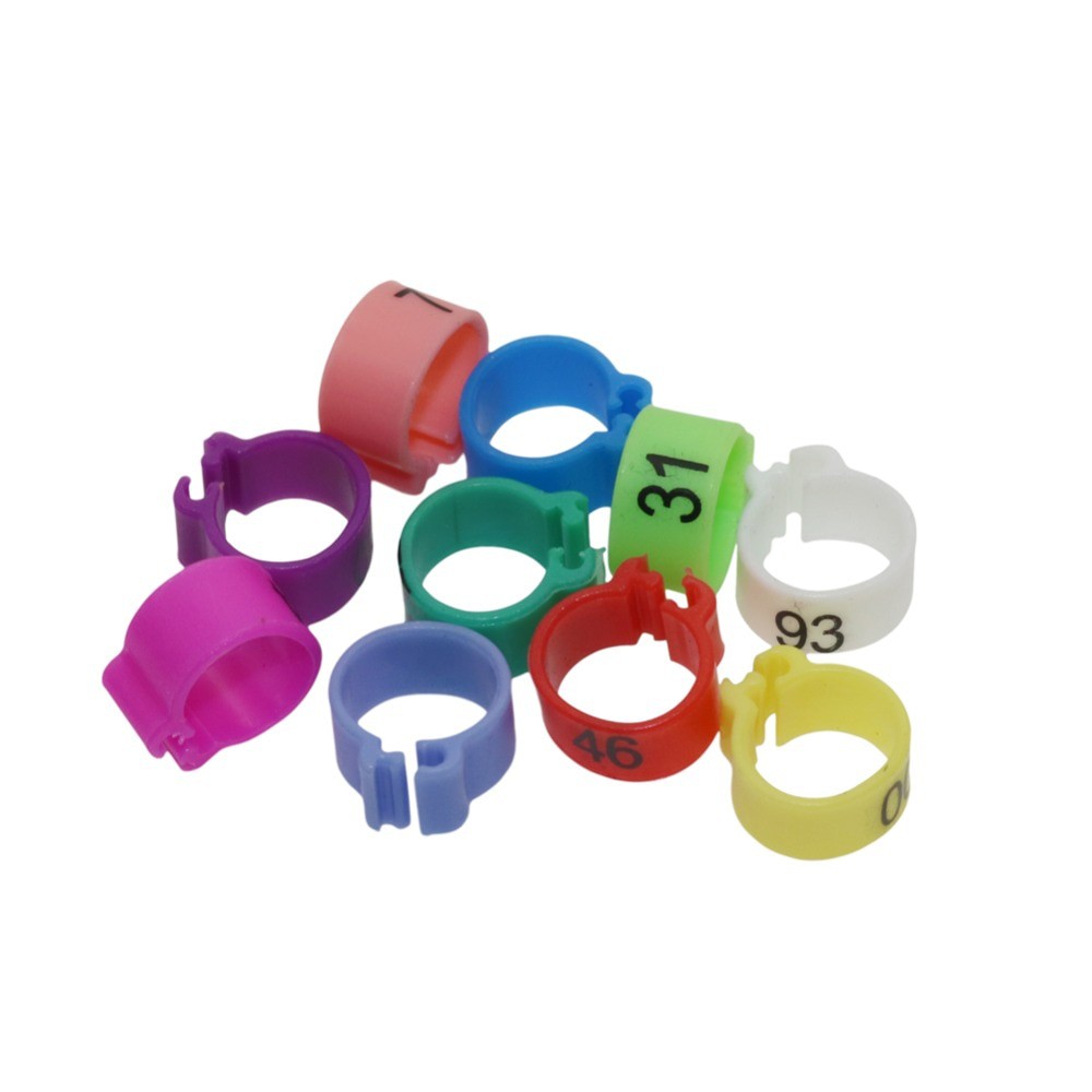 Ring Gelang Cincin Label Penanda Kaki Burung Merpati Ayam Serama Betina 9mm Nomor Bird Foot Leg Band