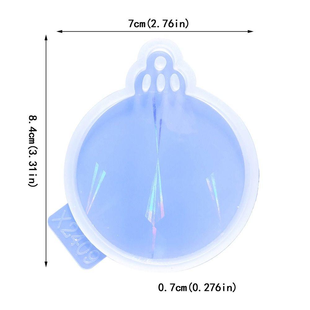 R-flower Christmas Ball Silicone Mold Cetakan Pengecoran DIY Cetakan Gantungan Kunci Epoxy