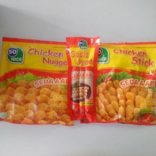 Paket Ekonomis So Nice Chicken Nuget/Stik 250gr 2pc dan