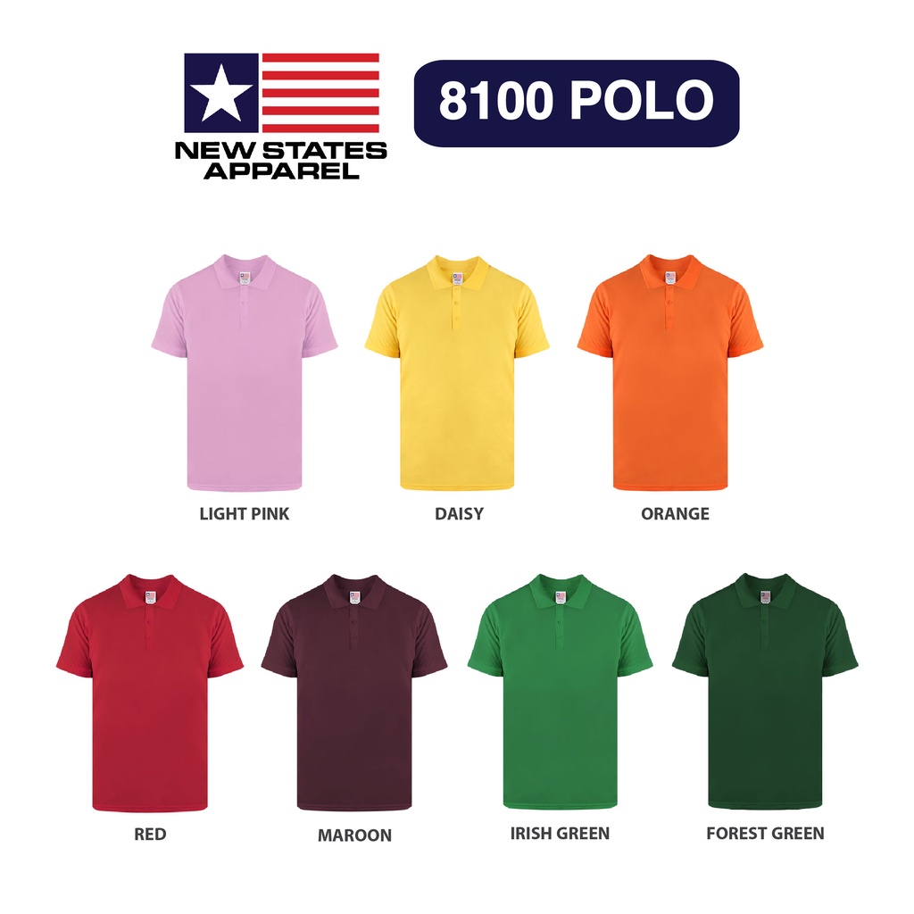 Kaos Kerah POLO Combed 24s - NSA Premium Cotton 8100 - WARNA - GROSIR