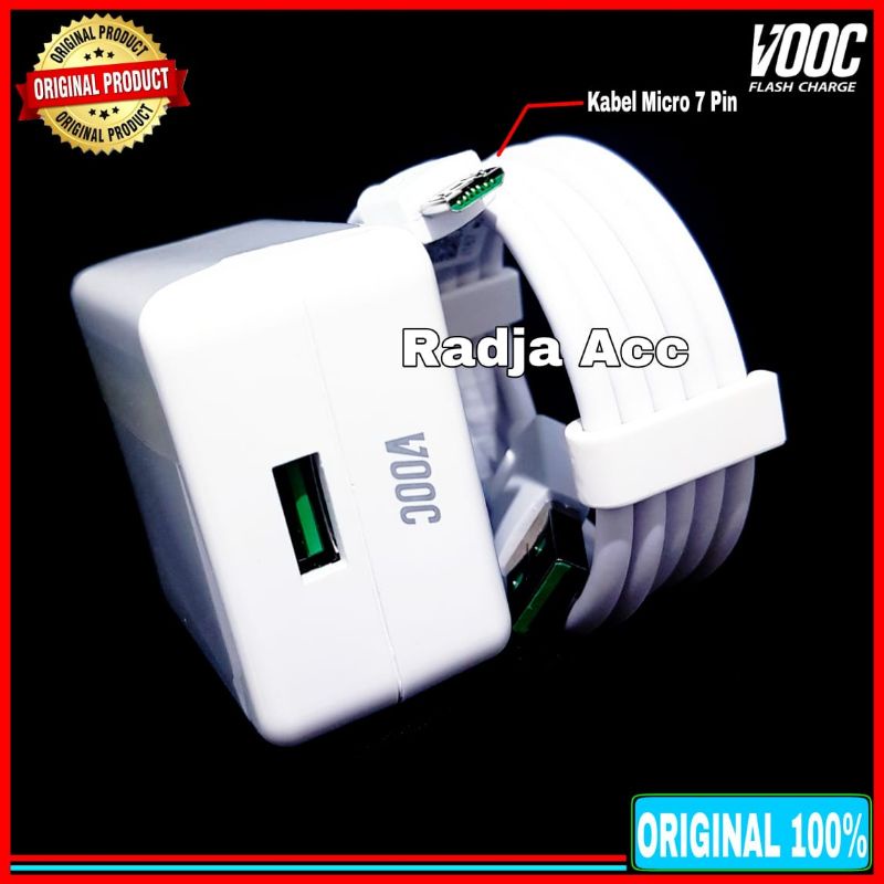 Charger Oppo VOOC Flash Charge 5V-4A ORIGINAL 100% Micro USB 7 Pin 20 Watt