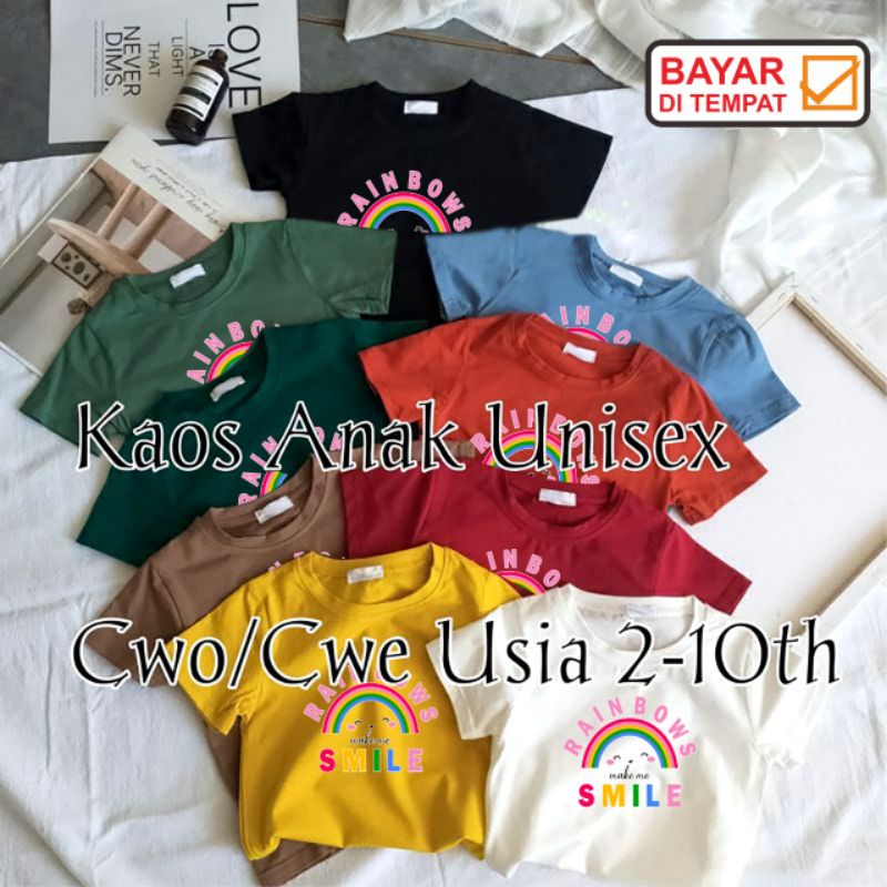 ((IB))KAOS ANAK2 UNISEX/RAINBOW DIGITAL SABLON