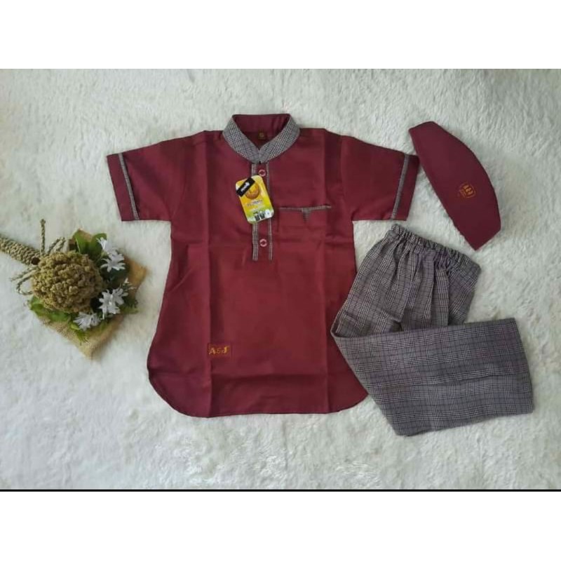 Setelan Baju Koko Anak laki laki Kurta A&J Pakistan Usia 3-13th By Al-jami'