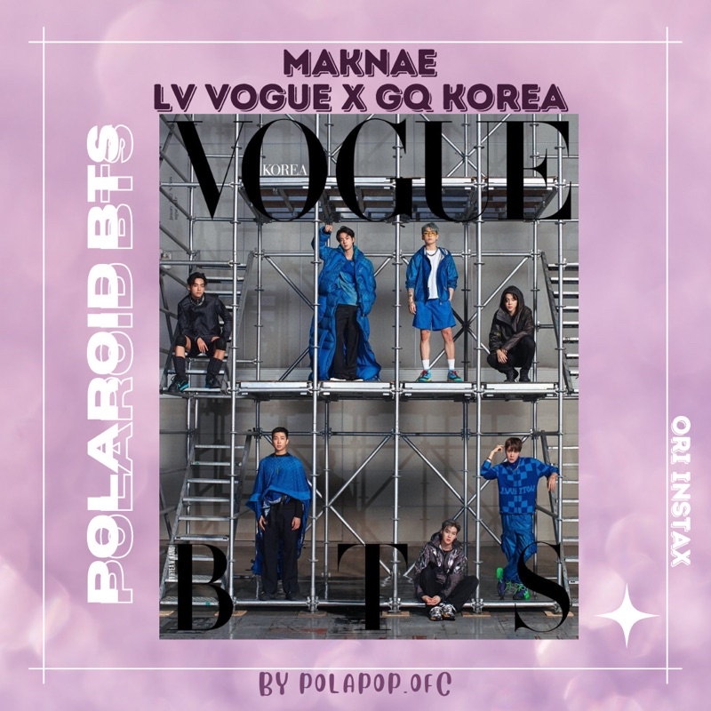 BTS POLAROID MAKNAE LV VOGUE X GQ KOREA MAGAZINE ORIGINAL FUJIFILM TAEHYUNG JUNGKOOK JIMIN JIN SUGA 