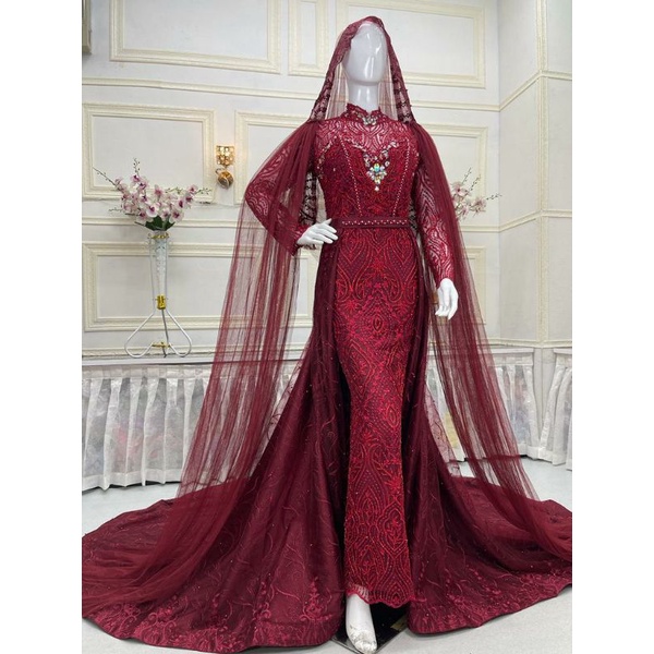 Gaun pengantin slim full payet/wedding dress