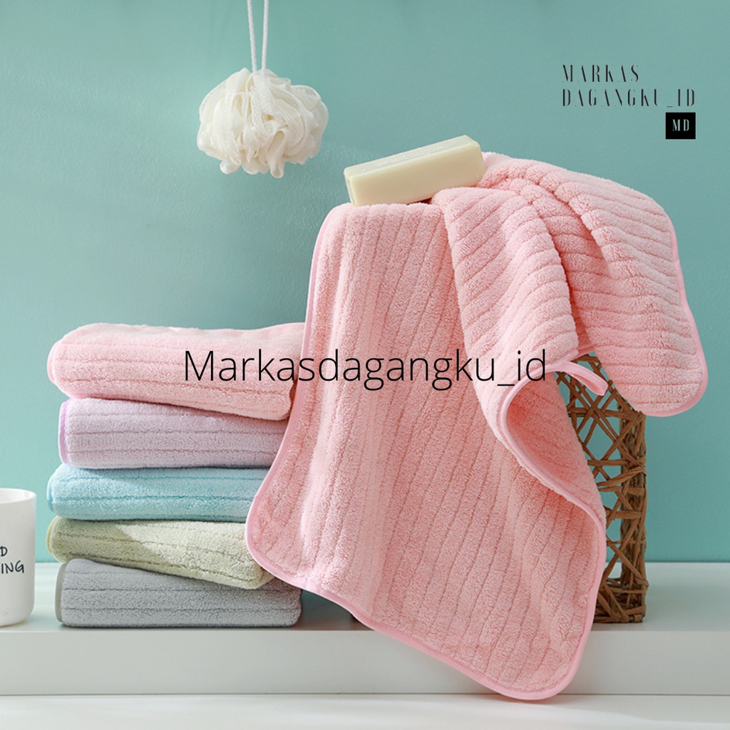 Handuk Mandi Dewasa Quick Dry Microfiber Bermotif Soft Classy 70x140 Premium Quality