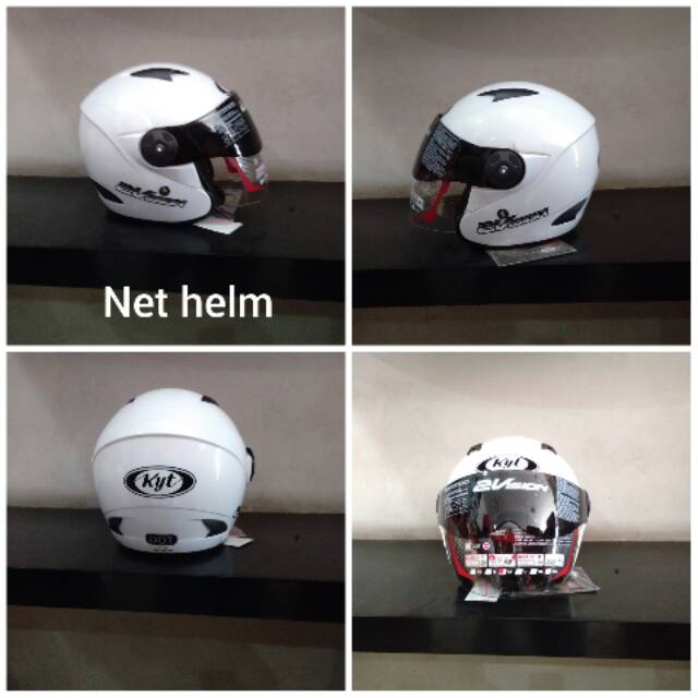 HELM KYT 2 VISION SOLID WHITE ORIGINAL KYT 2 VISION