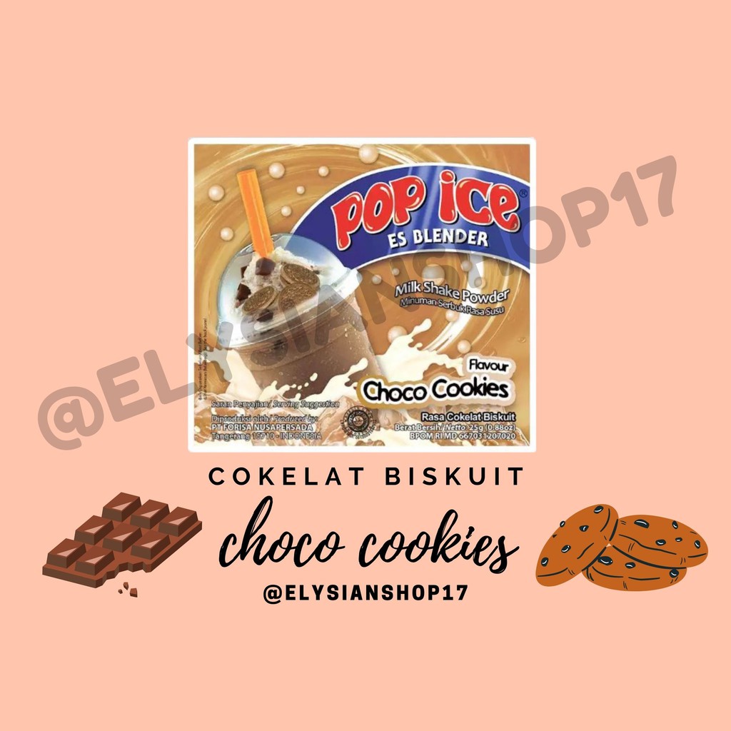 

Pop Ice Choco Cookies / Cokelat Biskuit 1 Sachet