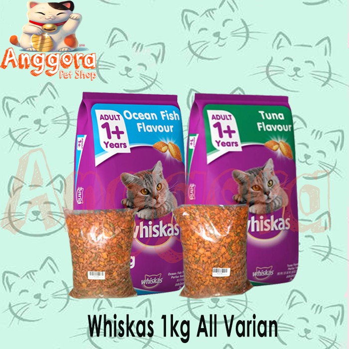 Makanan Kucing kering WHISKAS 1kg All Varian