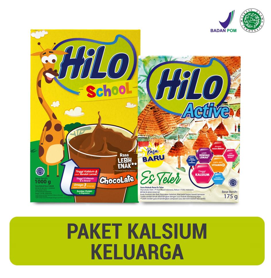 HiLo School Susu Chocolate 1000 gr + HiLo Active Es Teler 175 gr