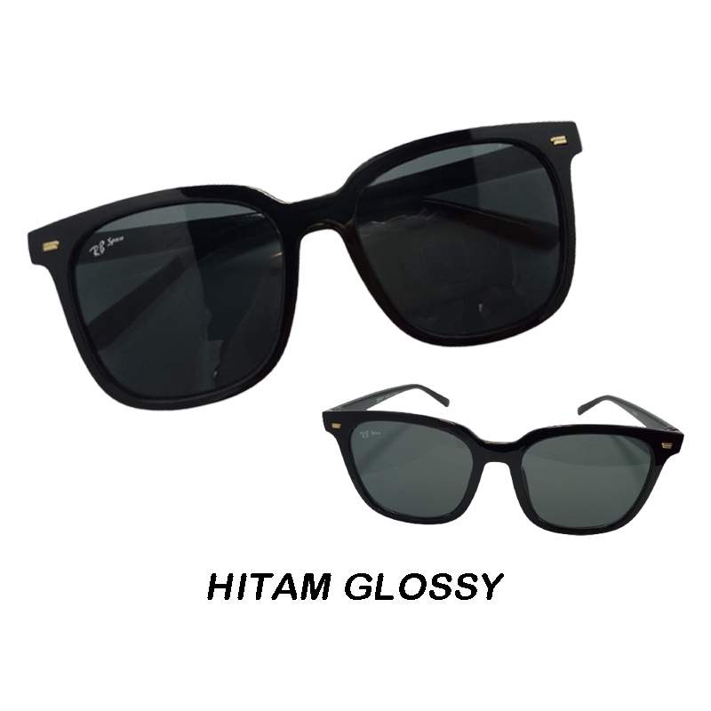 Kacamata Kotak Hitam Korean Fashion Sunglassess Wanita/Pria unisex Kacamata Gaya Cewek Cowok Korean Collcetion Fashion Design Oversized Sunglasses Unisex Kacamata Hitam