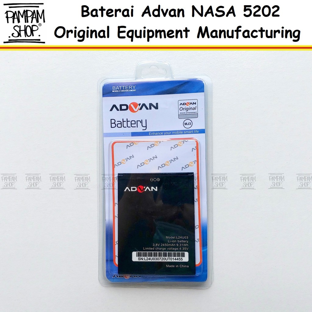 Baterai Advan NASA 5202 L24U03 Original OEM Batre Batrai Advance Dual Battery Ori Handphone HP