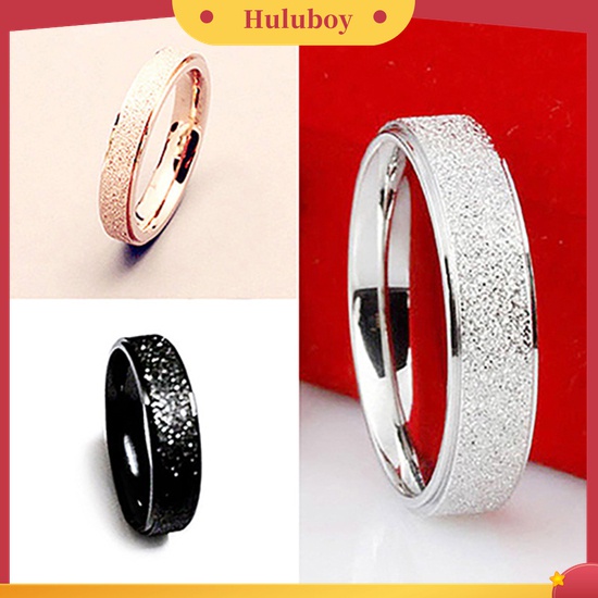 Cincin Bahan Stainless Steel Matte Untuk Pria Dan Wanita