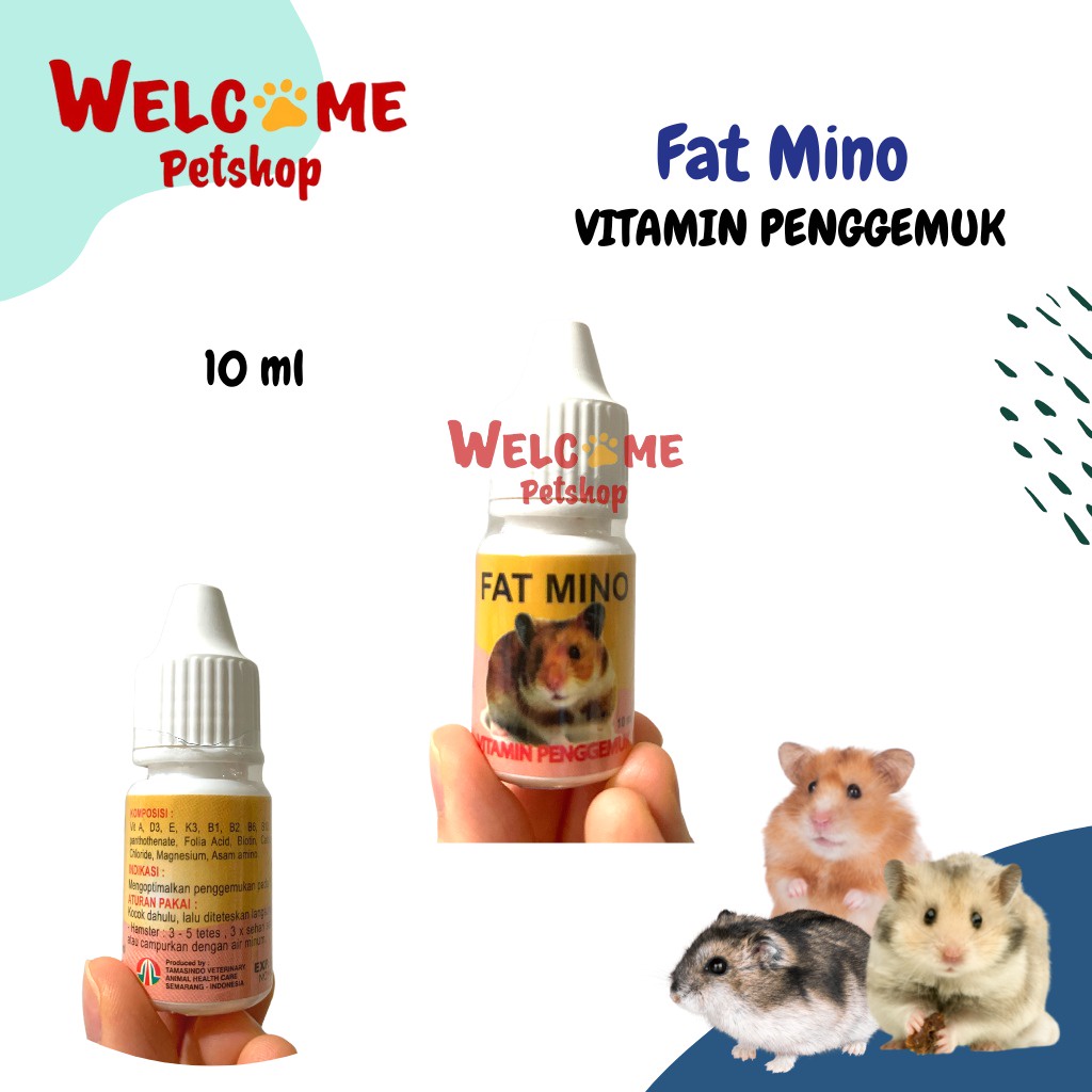 Fat Mino Obat Vitamin Hamster Penggemuk Nutrisi 10ml