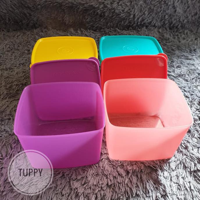 PROMO TUPPERWARE WADAH BEKAL KOTAK MEDIUM SQUARE ROUND (4) A