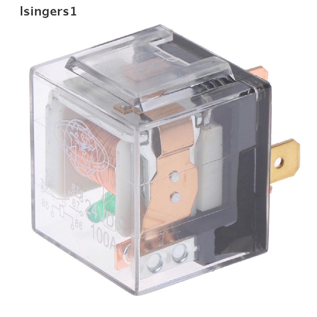 (lsingers1) Relay spdt control Mobil 12v / 24v 100a 4pin / 5pin Tahan Air