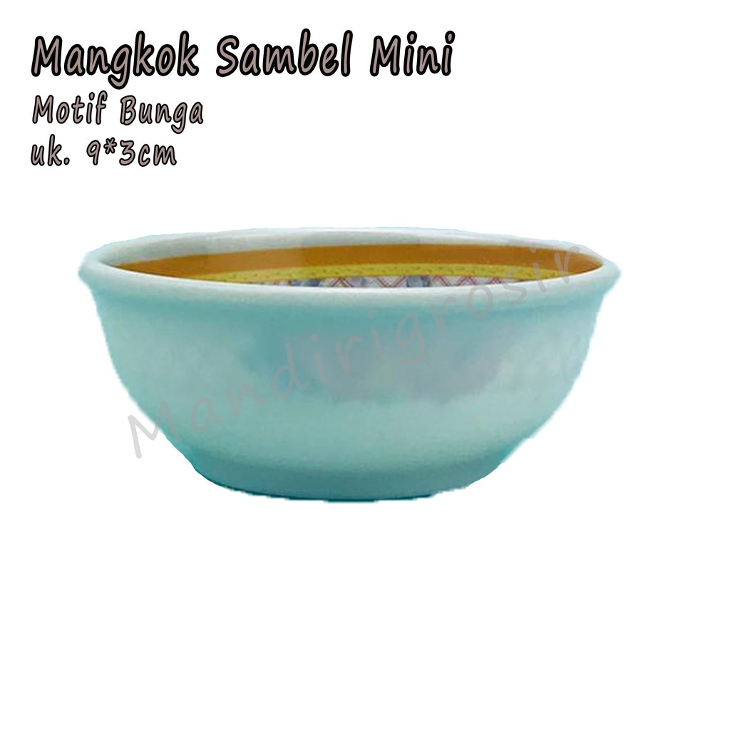 Mangkok * Sambel * Motif Bunga * 9*3cm