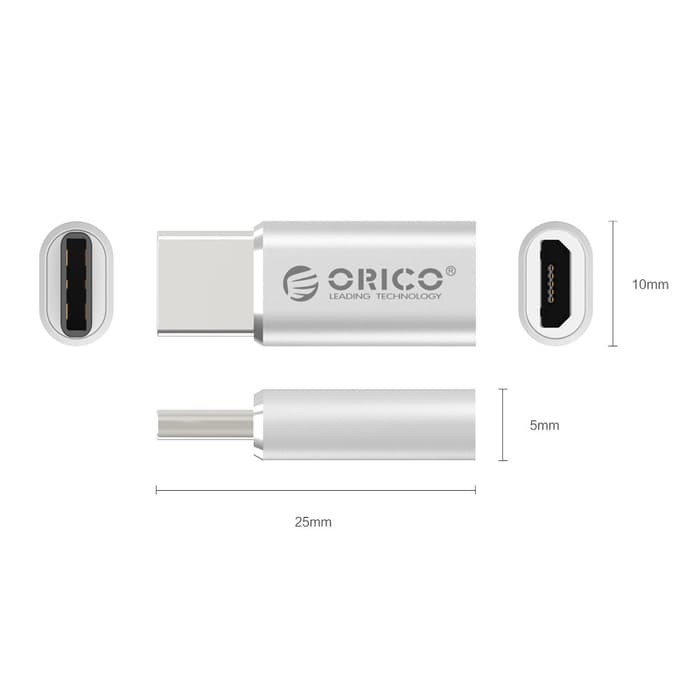 ORICO CTM1 Aluminium Alloy Micro B to Type-C USB 2.0 Adapter