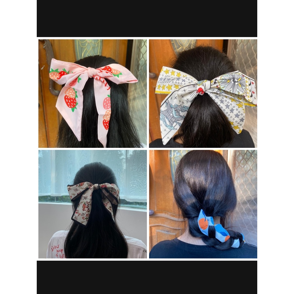 JX 1605 Ikat Rambut Scrunchies - Ikat Rambut Korea - Korean Ribbon - Pita Rambut Style Korea