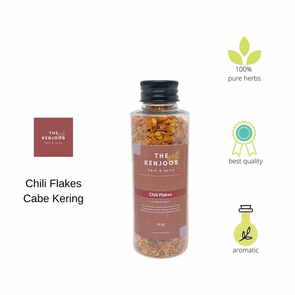 

Chili Flakes / Cabe Kering Bubuk The Kenjoos 40g