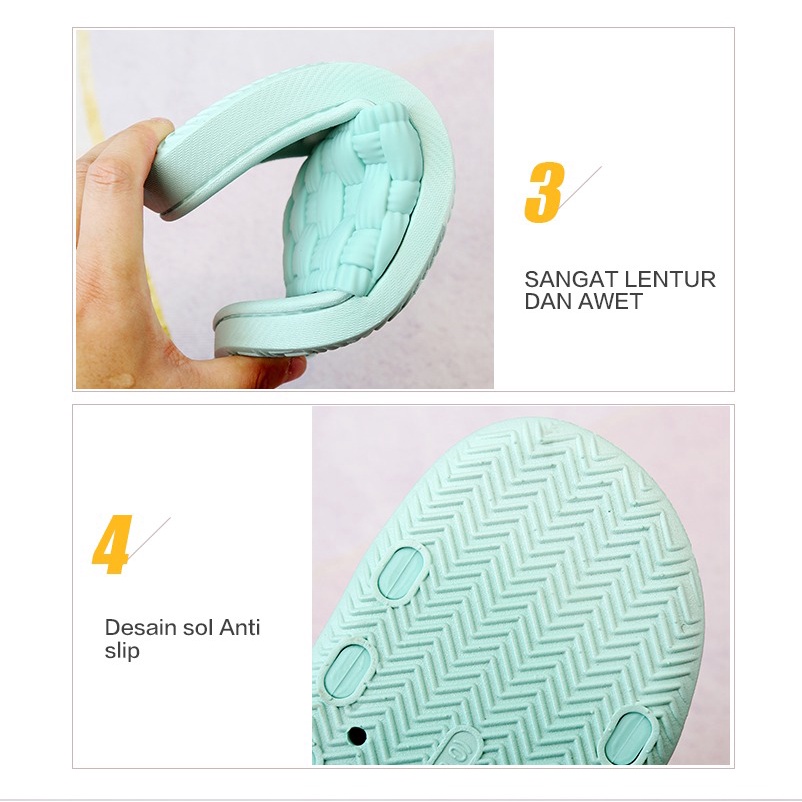 Sandal Jelly Wanita Calatrava / Sendal Selop Karet Wanita l 9901-13