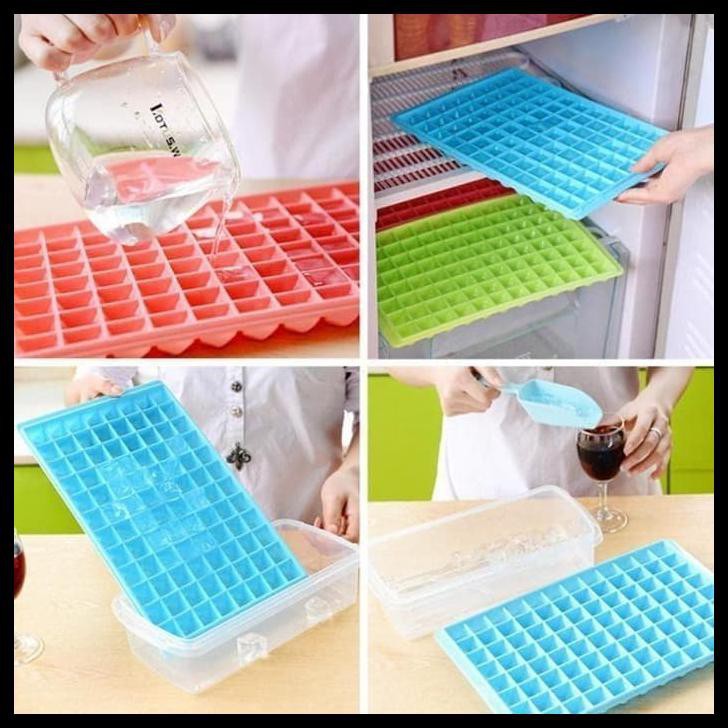 Cetakan Es Batu Kubus Kotak Diamon Jelly Agar Ice Cube Tray (96 Grid)