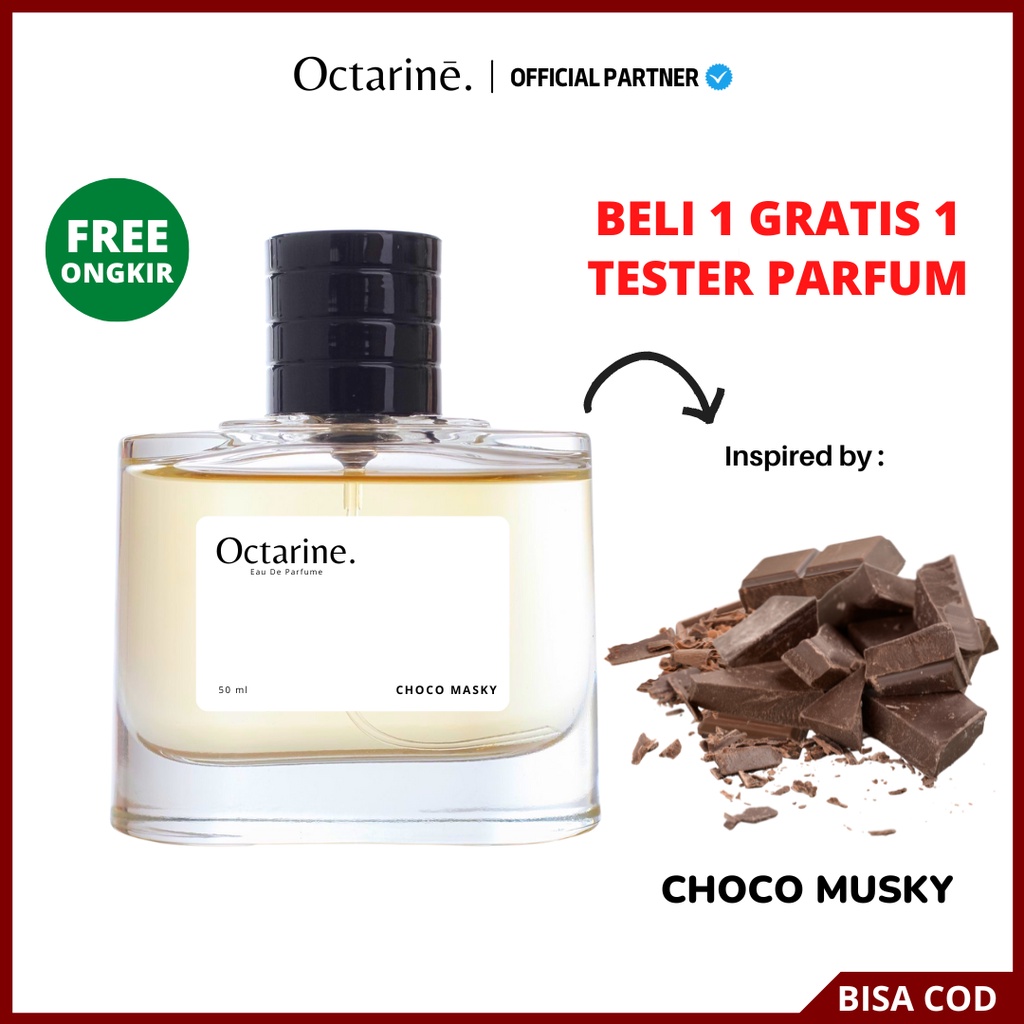 Octarine - Parfum Wanita Pria Tahan Lama Aroma Coklat Manis Lembut Inspired By CHOCO MUSKY | Parfume Farfum Perfume Minyak Wangi Cewek Cowok Murah Original